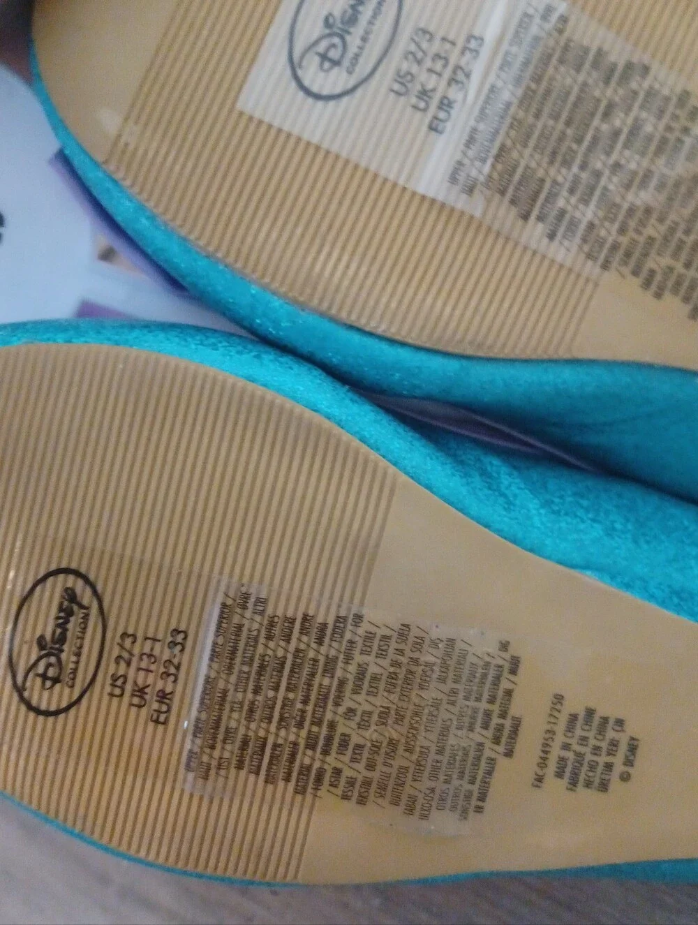 Disney Ariel Wedge Shoes Girls Sz 2 3 INSOLE FLAW